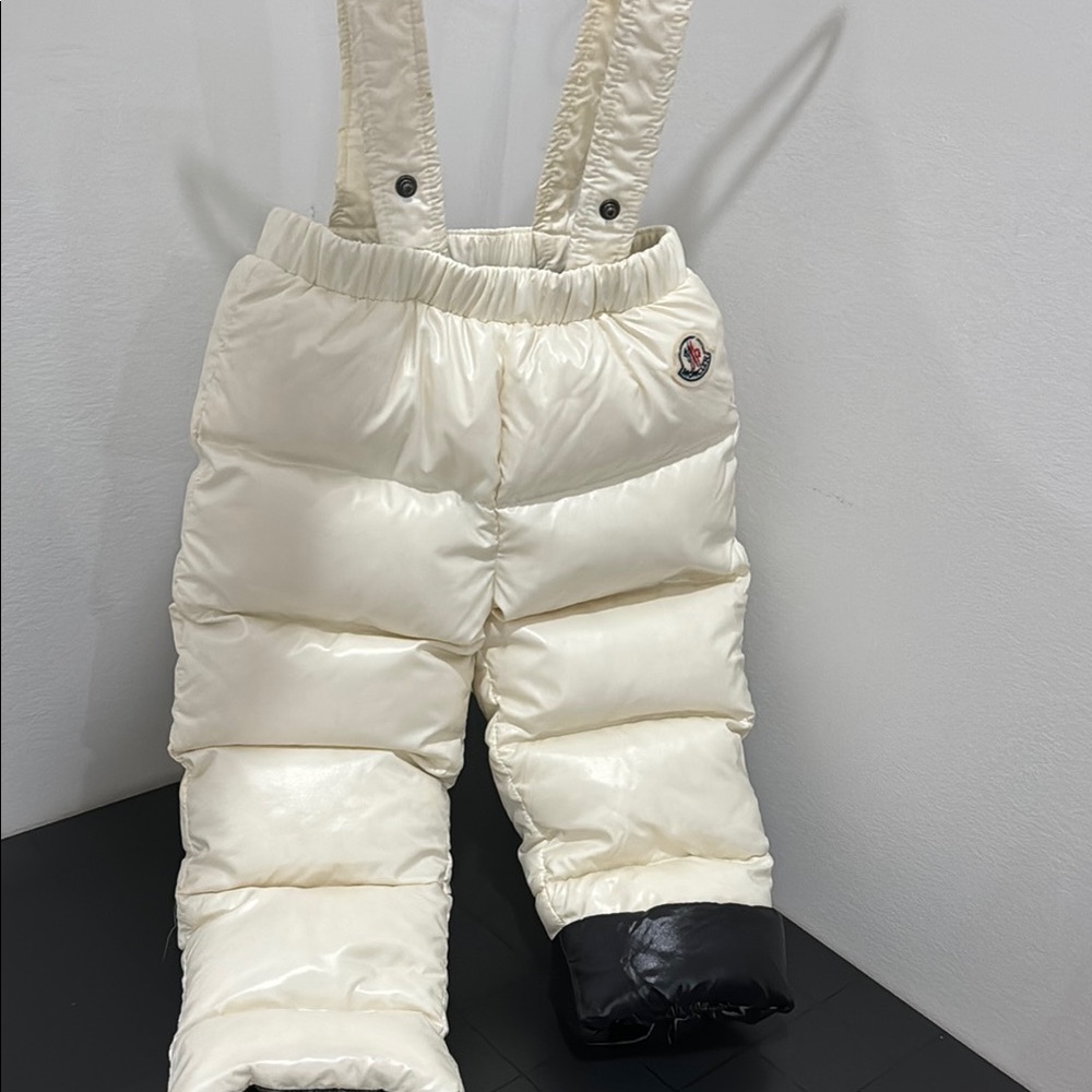 Moncler Kids White Puffer Pants